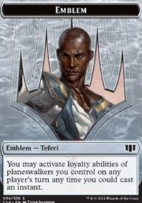 Emblem - Teferi, Temporal Archmage // Zombie (Blue) Token Emblem - Teferi, Temporal Archmage // Zombie (Blue) Token